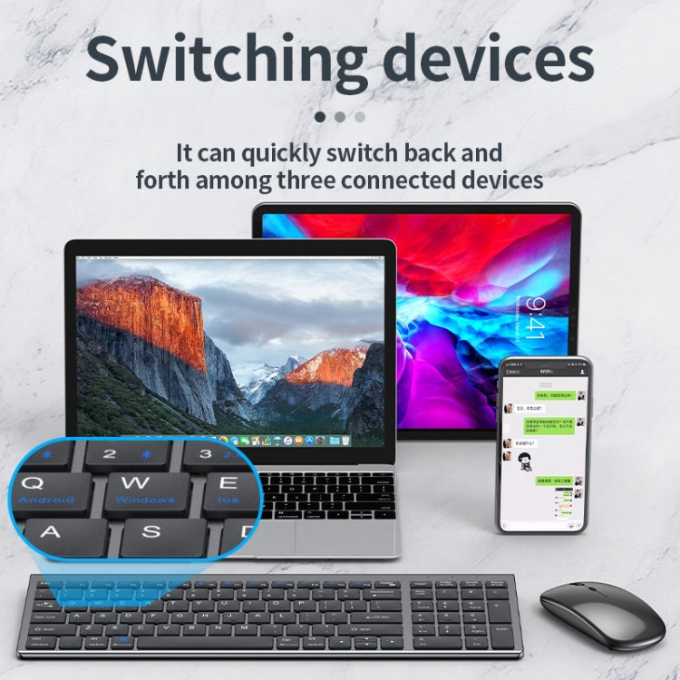 109 Kabellose Bluetooth-Tastatur mit drei Modi, Tastatur mit drei Modi