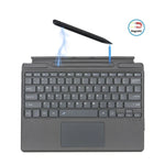 Lederhülle mit Bluetooth-Tastatur und Stiftfach für Microsoft Surface Pro 8 / Pro X Tablet