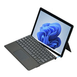 Lederhülle mit Bluetooth-Tastatur und Stiftfach für Microsoft Surface Pro 8 / Pro X Tablet