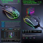 iMICE T97 Gaming-Maus RGB-LED-Beleuchtung USB 7 Tasten 7200 DPI Kabelgebundene Gaming-Maus