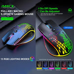 iMICE T97 Gaming-Maus RGB-LED-Beleuchtung USB 7 Tasten 7200 DPI Kabelgebundene Gaming-Maus