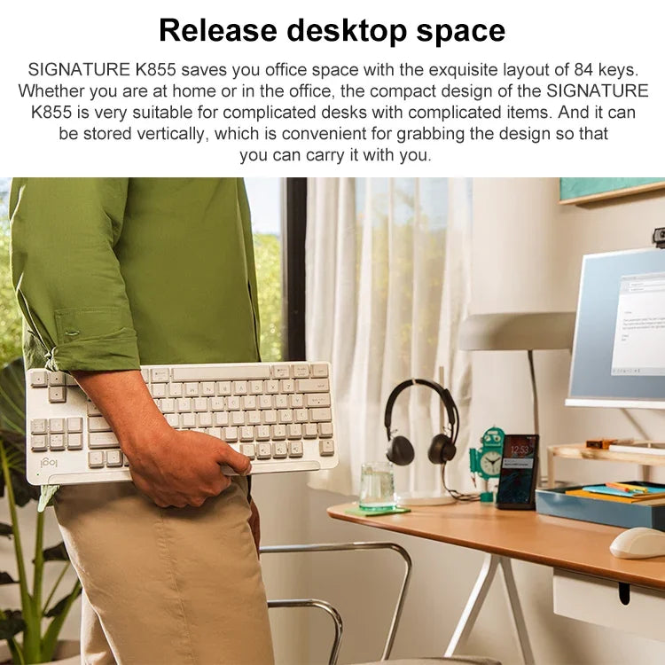 Logitech K855 Kabellose Bluetooth Dual-Modus Leise Mechanische Tastatur