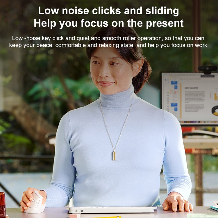 Logitech Lift Vertical 1000DPI 2,4 GHz Ergonomische kabellose Bluetooth Dual-Mode-Maus