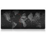 Extra großes, rutschfestes Mauspad mit Weltkartenmuster aus weichem, glattem Stoff mit Gummioberfläche, geeignet für Gaming, Tastatur und Maus, Größe: 90 x 40 cm