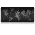 Extra großes, rutschfestes Mauspad mit Weltkartenmuster aus weichem, glattem Stoff mit Gummioberfläche, geeignet für Gaming, Tastatur und Maus, Größe: 60 x 30 cm