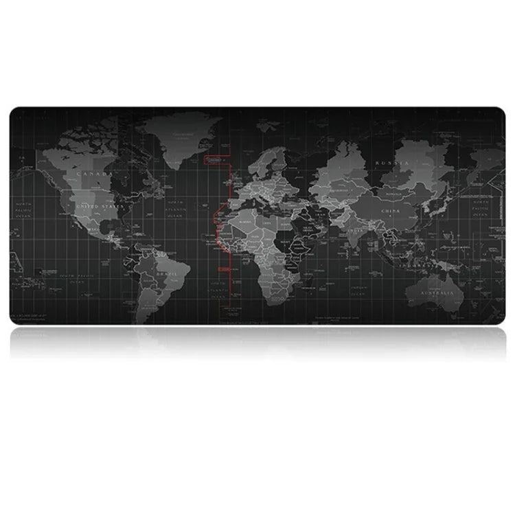 Extra großes, rutschfestes Mauspad mit Weltkartenmuster aus weichem, glattem Stoff mit Gummioberfläche, geeignet für Gaming, Tastatur und Maus, Größe: 60 x 30 cm