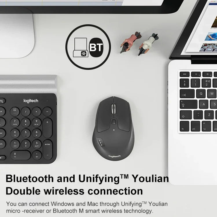 Logitech M720 1000DPI 2,4 GHz kabellose Bluetooth-Multimode-Maus