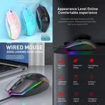 S700 Kabelgebundene USB-Maus mit farbenfroher Beleuchtung für Büro und Gaming