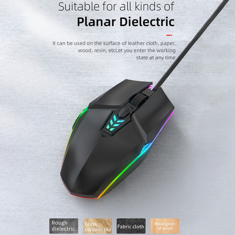 S700 Kabelgebundene USB-Maus mit farbenfroher Beleuchtung für Büro und Gaming