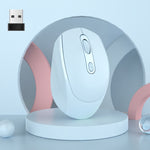 HXSJ M107 kabellose, wiederaufladbare Dual-Mode-Maus mit 4 Tasten, 1600 DPI, 2,4 GHz + Bluetooth 5.1, Batterieversion