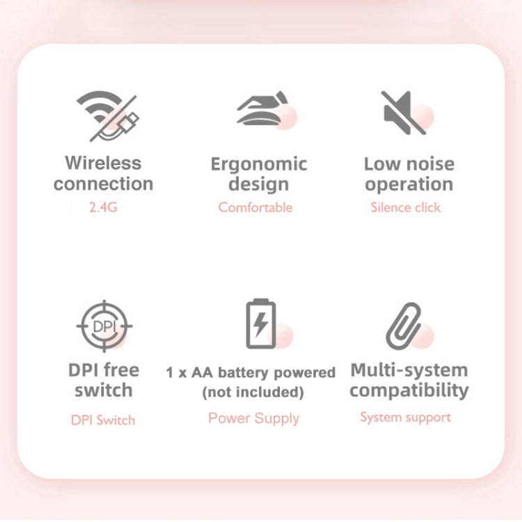 HXSJ M107 kabellose, wiederaufladbare Dual-Mode-Maus mit 4 Tasten, 1600 DPI, 2,4 GHz + Bluetooth 5.1, Batterieversion