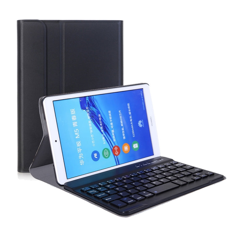 A0M5 Abnehmbare Bluetooth-Tastatur + Ultradünne horizontale Flip-Leder-Tablethülle für Huawei MediaPad M5 & Honor Tab 5 8 Zoll, mit Halterung