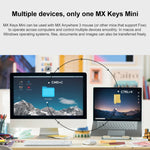 Logitech MX Keys Mini Kabellose Bluetooth Ultradünne Smart-Tastatur mit Hintergrundbeleuchtung