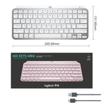 Logitech MX Keys Mini Kabellose Bluetooth Ultradünne Smart-Tastatur mit Hintergrundbeleuchtung