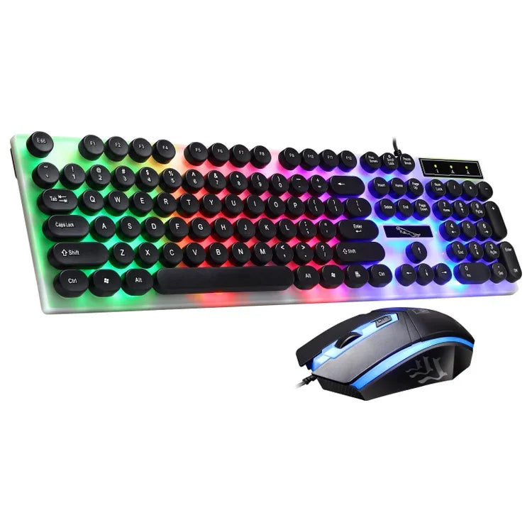ZGB G21 Leuchtendes kabelgebundenes Tastatur- und Maus-Set, G21 (Schwarz)