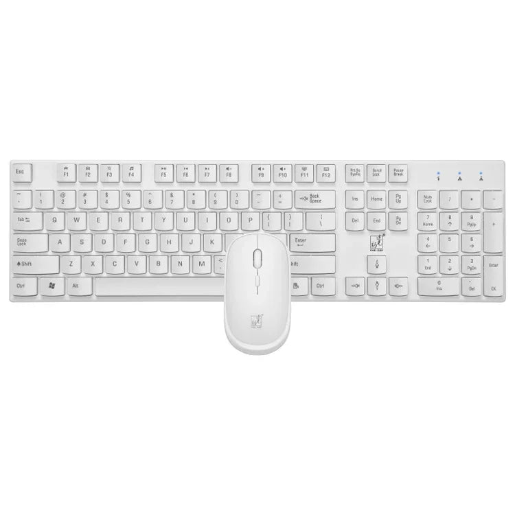 ZGB 8820 Kabelloses Tastatur- und Maus-Set in Bonbonfarben, 8820 (Schwarz), 8820 (Weiß)