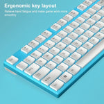 ZGB 8820 Kabelloses Tastatur- und Maus-Set in Bonbonfarben, 8820 (Schwarz), 8820 (Weiß)