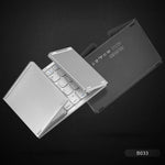 B033 Wiederaufladbare, dreifach faltbare Bluetooth-Tastatur mit 64 Tasten und Touchpad, Weiß
