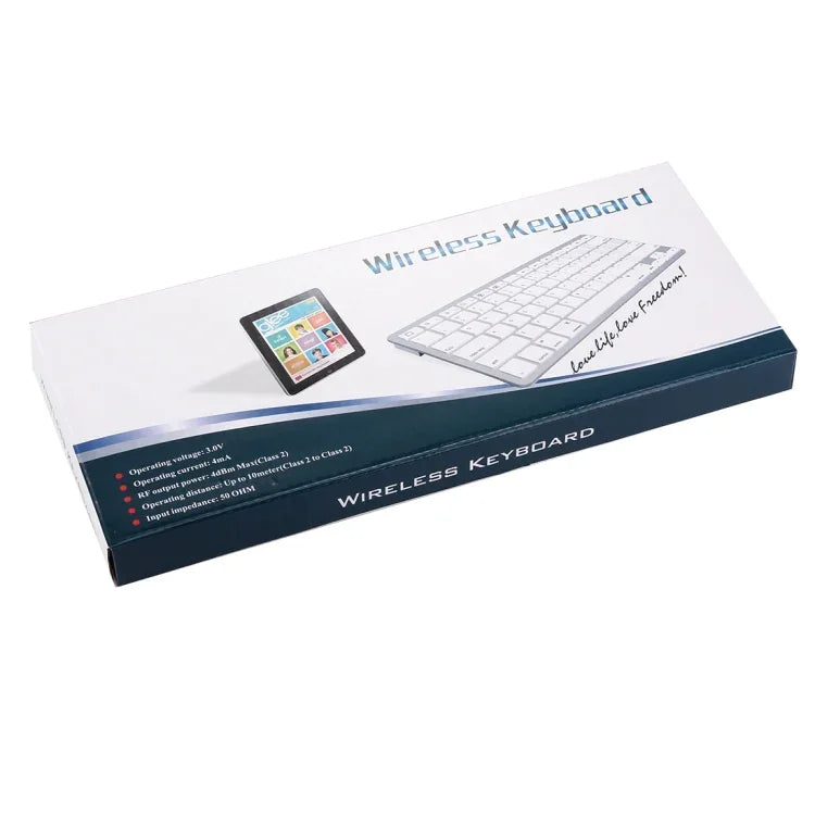BK-3001 Kabellose Bluetooth-Tastatur mit 78 Tasten, ultradünn, für Windows / iPad / iPhone