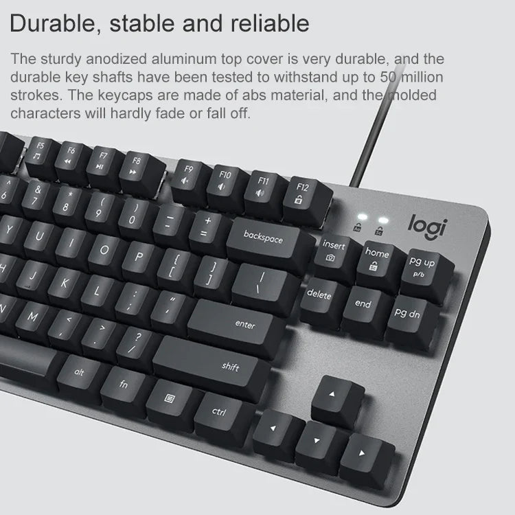 Logitech K835 Mini Mechanische Kabeltastatur, Grüner Schaft