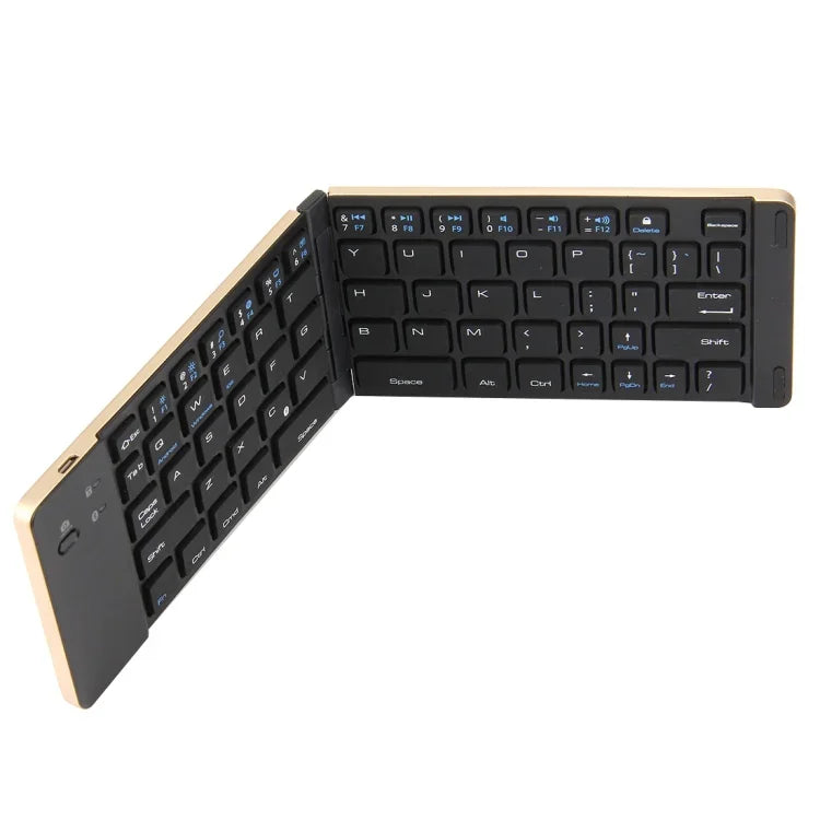F66 Faltbare Bluetooth-Tastatur mit 66 Tasten, kompatibel mit Android, Windows und iOS, F66 2-fach faltbar, 66 Tasten, Schwarz, F66 2-fach faltbar, 66 Tasten, Roségold, F66 2-fach faltbar, 66 Tasten, Silber, F66 2-fach faltbar, 66 Tasten, Gold