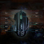 Aula Series Ghost Shark II Colourful Light 7D Optical Competitive USB Wired Gaming Mouse, Maximum Resolution of 4000 DPI, Ghost Shark II(B)
