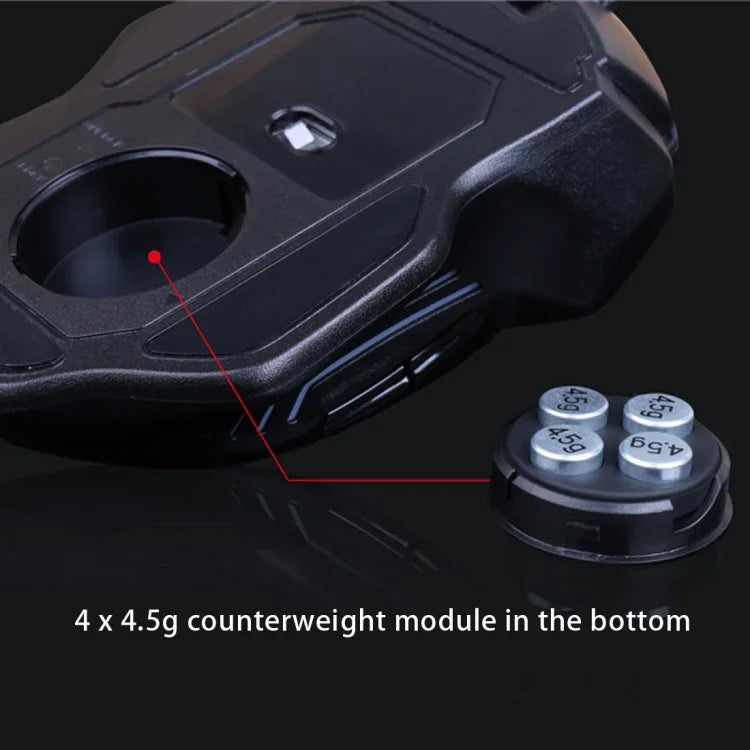 Aula Series Ghost Shark II Colourful Light 7D Optical Competitive USB Wired Gaming Mouse, Maximum Resolution of 4000 DPI, Ghost Shark II(B)