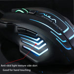 Aula Series Ghost Shark II Colourful Light 7D Optical Competitive USB Wired Gaming Mouse, Maximum Resolution of 4000 DPI, Ghost Shark II(B)