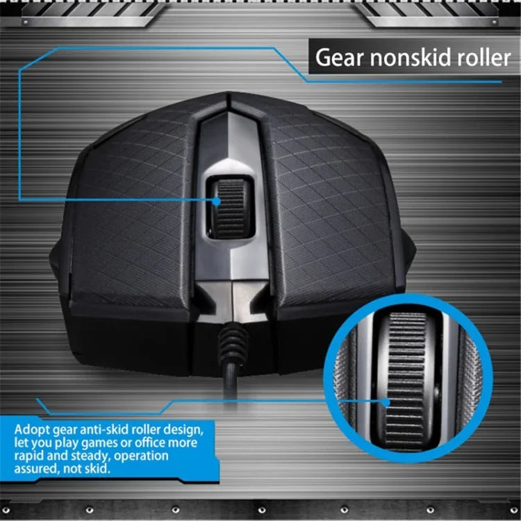 Chasing Leopard 129 USB Universal-Kabelgebundene Optische Gaming-Maus mit Gegengewicht, Länge: 1,3 m, 129