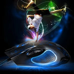 ZGB 169 USB 2400 DPI Kabelgebundene optische E-Sport-Gaming-Maus mit vier Geschwindigkeitsstufen, einstellbarer LED-Hintergrundbeleuchtung und Gegengewicht, Länge: 1,45 m, 169 Schwarz, 169 Weiß