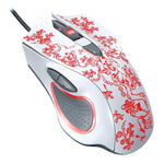 ZGB 169 USB 2400 DPI Kabelgebundene optische E-Sport-Gaming-Maus mit vier Geschwindigkeitsstufen, einstellbarer LED-Hintergrundbeleuchtung und Gegengewicht, Länge: 1,45 m, 169 Schwarz, 169 Weiß