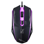 Chasing Leopard 199 USB 1600DPI Kabelgebundene optische Gaming-Maus mit drei Geschwindigkeitsstufen, einstellbarer LED-Hintergrundbeleuchtung, Länge: 1,3 m, Schwarz, 199