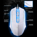 Chasing Leopard 199 USB 1600DPI Kabelgebundene optische Gaming-Maus mit drei Geschwindigkeitsstufen, einstellbarer LED-Hintergrundbeleuchtung, Länge: 1,3 m, Schwarz, 199