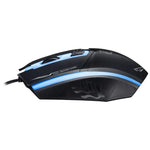 Chasing Leopard 199 USB 1600DPI Kabelgebundene optische Gaming-Maus mit drei Geschwindigkeitsstufen, einstellbarer LED-Hintergrundbeleuchtung, Länge: 1,3 m, Schwarz, 199