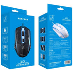 Chasing Leopard 199 USB 1600DPI Kabelgebundene optische Gaming-Maus mit drei Geschwindigkeitsstufen, einstellbarer LED-Hintergrundbeleuchtung, Länge: 1,3 m, Schwarz, 199