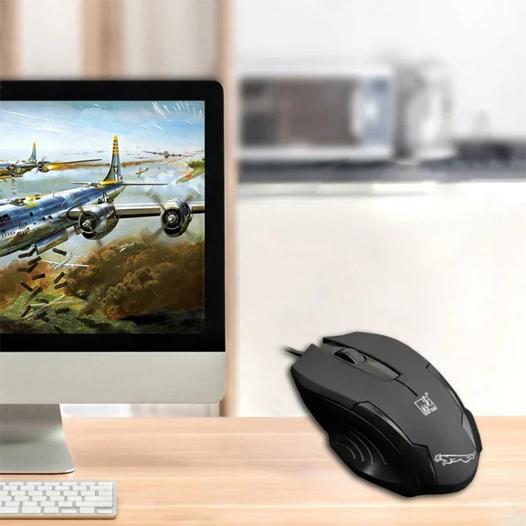 Chasing Leopard 512G USB-Gaming-Maus, kabelgebunden, mattiert, optische Optik, Länge: 1,3 m, 512 g