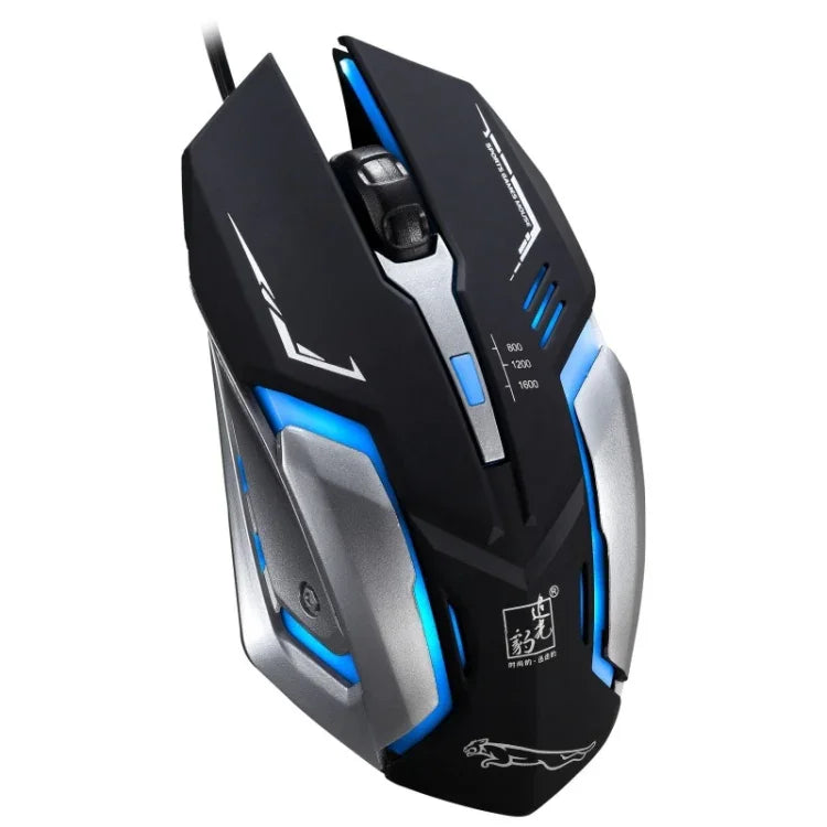 Chasing Leopard K1 USB 1600DPI Dreistufige, einstellbare LED-Hintergrundbeleuchtung, geräuschlose kabelgebundene optische Gaming-Maus, Länge: 1,3 m