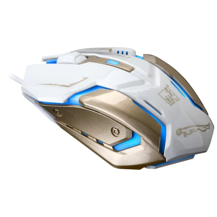 Chasing Leopard K1 USB 1600DPI Dreistufige, einstellbare LED-Hintergrundbeleuchtung, geräuschlose kabelgebundene optische Gaming-Maus, Länge: 1,3 m