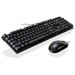 Chasing Leopard Q17 104 Tasten USB kabelgebundene Suspension Gaming Office Tastatur + kabelgebundenes symmetrisches Maus-Set, Tastatur Kabellänge: 1,4 m, Maus Kabellänge: 1,3 m, Q17 Schwarz, Q17 Weiß