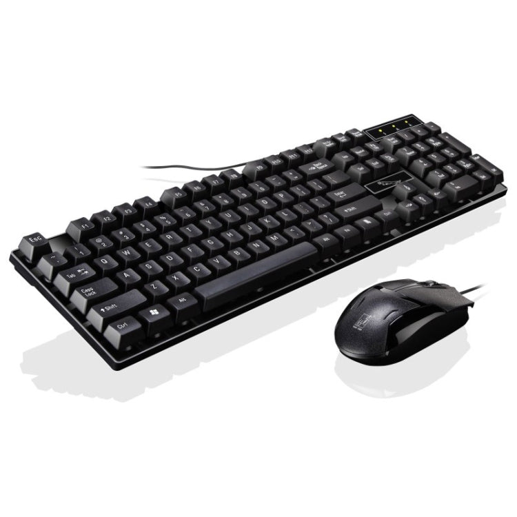 Chasing Leopard Q17 104 Tasten USB kabelgebundene Suspension Gaming Office Tastatur + kabelgebundenes symmetrisches Maus-Set, Tastatur Kabellänge: 1,4 m, Maus Kabellänge: 1,3 m, Q17 Schwarz, Q17 Weiß