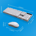 Chasing Leopard Q17 104 Tasten USB kabelgebundene Suspension Gaming Office Tastatur + kabelgebundenes symmetrisches Maus-Set, Tastatur Kabellänge: 1,4 m, Maus Kabellänge: 1,3 m, Q17 Schwarz, Q17 Weiß