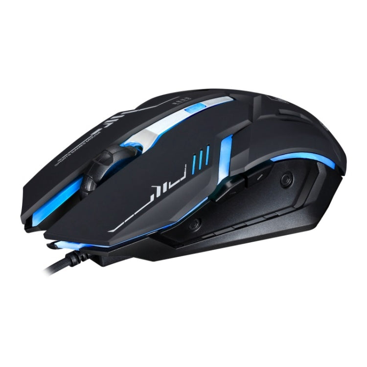 Chasing Leopard V17 USB 2400DPI vierstufig einstellbare optische kabelgebundene Gaming-Maus mit LED-Atemlicht, Kabellänge: 1,45 m, V17, V17 Jet Black
