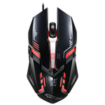Chasing Leopard V17 USB 2400DPI vierstufig einstellbare optische kabelgebundene Gaming-Maus mit LED-Atemlicht, Kabellänge: 1,45 m, V17, V17 Jet Black