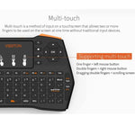 VIBOTON i8 Plus Aktualisierte 2,4-GHz-QWERT-Mini-Funktastatur mit Touchpad für TV-Box, Mi Box, Computer, Tablet, Laptop und Projektor (Schwarz), Kabellose Tastatur