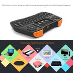 VIBOTON i8 Plus Aktualisierte 2,4-GHz-QWERT-Mini-Funktastatur mit Touchpad für TV-Box, Mi Box, Computer, Tablet, Laptop und Projektor (Schwarz), Kabellose Tastatur