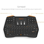 VIBOTON i8 Plus Aktualisierte 2,4-GHz-QWERT-Mini-Funktastatur mit Touchpad für TV-Box, Mi Box, Computer, Tablet, Laptop und Projektor (Schwarz), Kabellose Tastatur