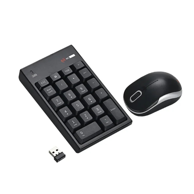 MC Saite MC-61CB 2,4-GHz-Funkmaus + 22-Tasten-Tastatur mit Nummernblock und USB-Empfänger (Set für Computer, PC und Laptop)
