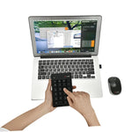 MC Saite MC-61CB 2,4-GHz-Funkmaus + 22-Tasten-Tastatur mit Nummernblock und USB-Empfänger (Set für Computer, PC und Laptop)