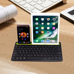 B908 Ultraschlanke kabellose Bluetooth-Tastatur mit 78 Tasten und konkaver Handyhalterung