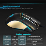 Apedra iMICE A5 Hochpräzise Gaming-Maus mit LED-Beleuchtung (vier Farben, steuerbar), USB-Anschluss, 7 Tasten, 3200 DPI, kabelgebundene optische Gaming-Maus für Computer, PC und Laptop, iMICE A5